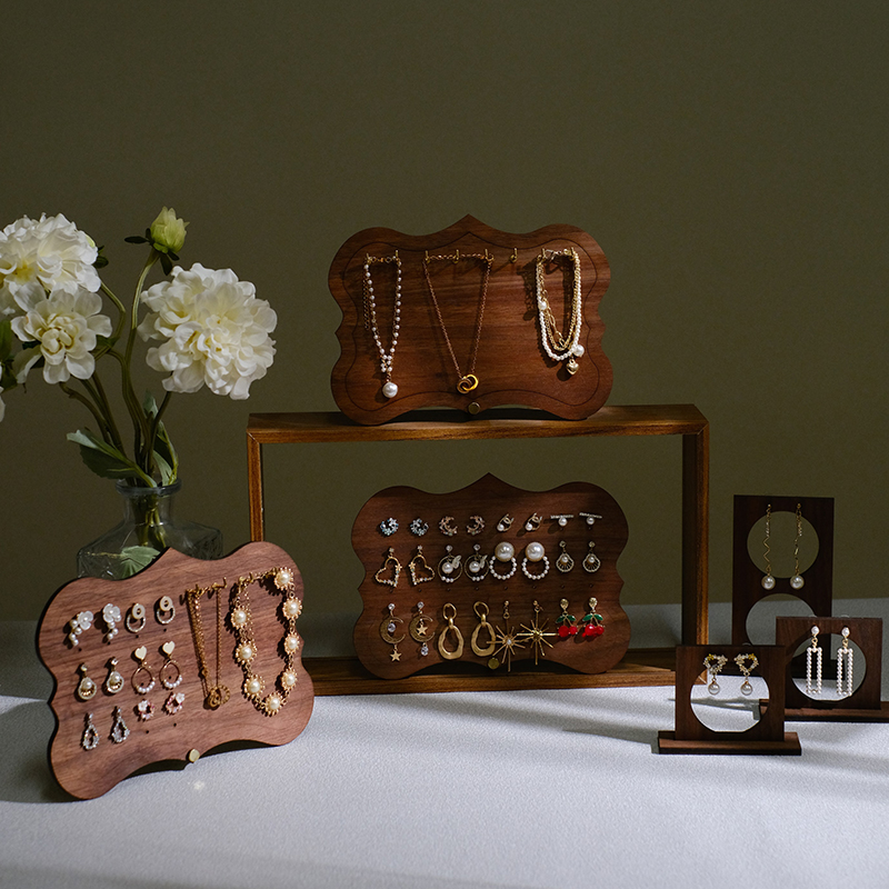 首饰展示架复古耳钉手链收纳板耳环架子饰品珠宝陈列拍摄道具摆件
