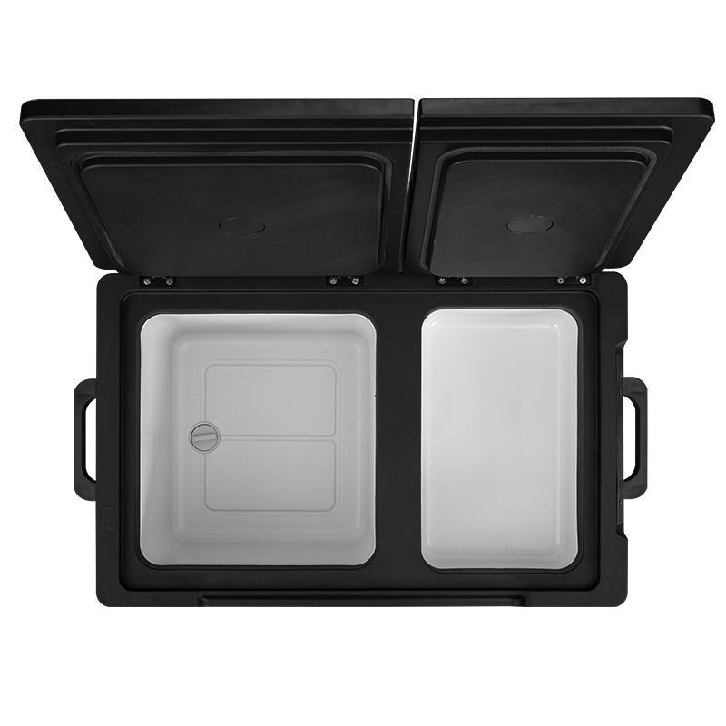 冰虎车载冰箱压缩机制冷12v24v车家两用冷冻冷藏分区双门小型冰箱