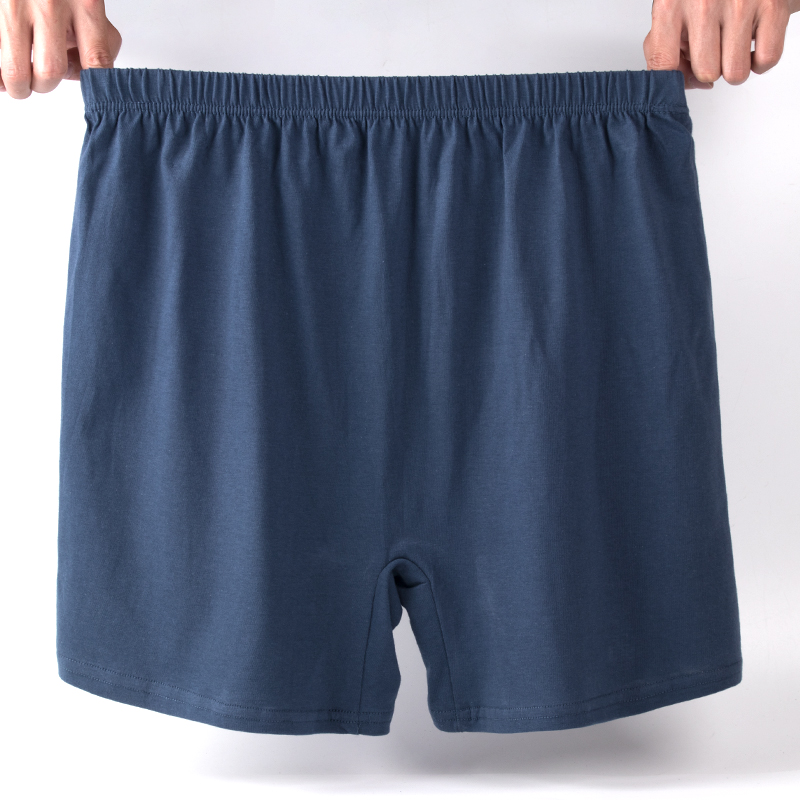 男士中老年人睡裤纯棉平角内裤宽松大码四角短裤头家居夏季阿罗裤