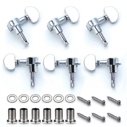 吉他弦钮民谣吉他琴钮全封闭式弦钮旋钮上弦器通用金属三联旋钮轴