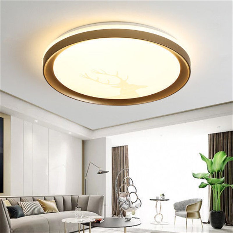 沫卡照明LED吸顶灯圆形50厘米卧室房间灯 客厅亚克力书房温馨灯具