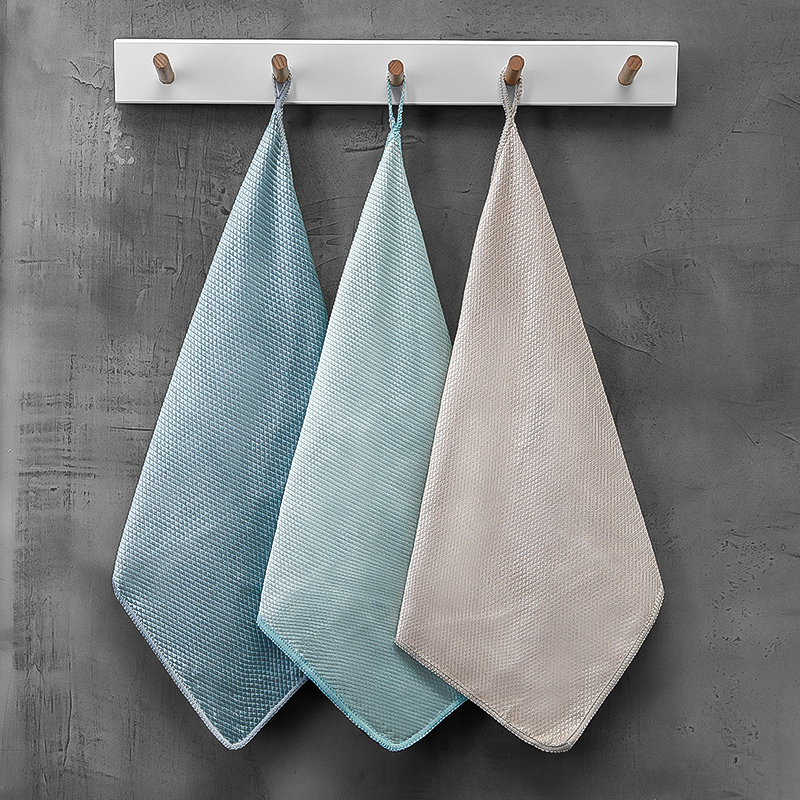 鱼鳞布抹布不留痕无痕擦玻璃无水印毛巾神器擦杯布擦杯子专用布厚