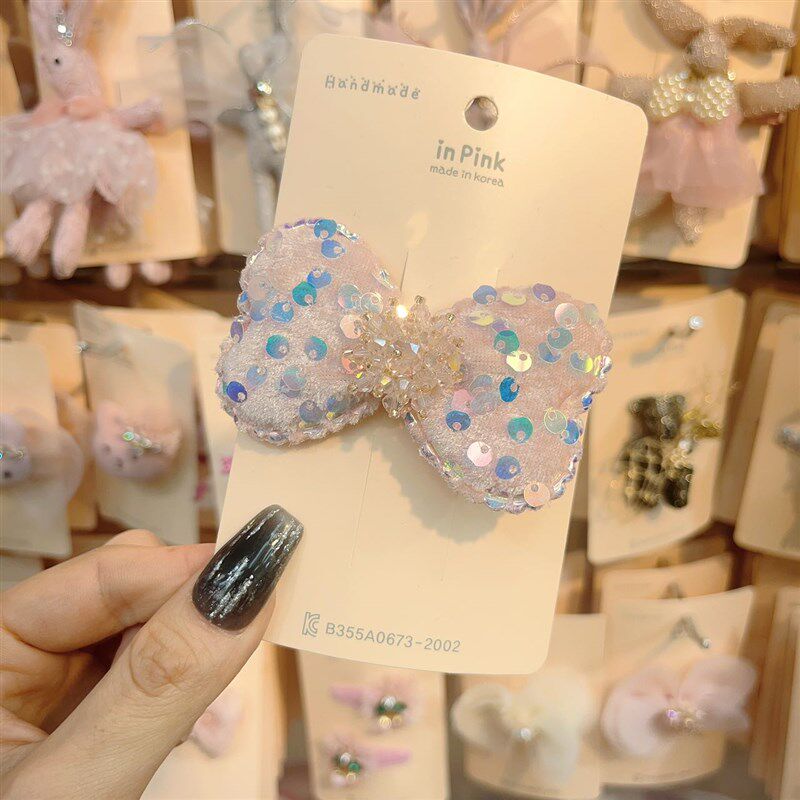 4.9直播韩国inpink儿童甜美蝴蝶结对夹发夹公主发卡合集