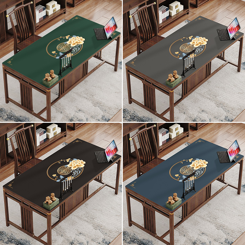 中式办公桌垫防水免洗学习电脑桌面保护垫写字台布pvc皮革书桌布