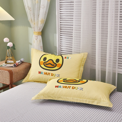 全棉卡通四件套黄色鸭子学生被套儿童床单三件套纯棉床上用品男孩