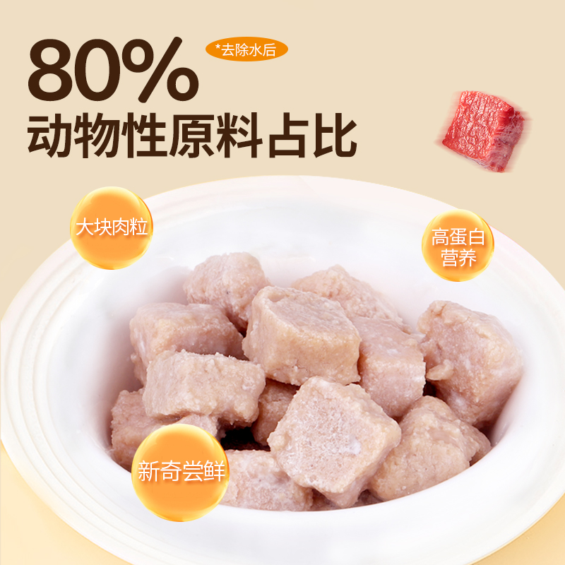 麦富迪狗零食羊奶肉粒包狗湿粮罐头拌饭营养增肥补水成幼犬70g*10