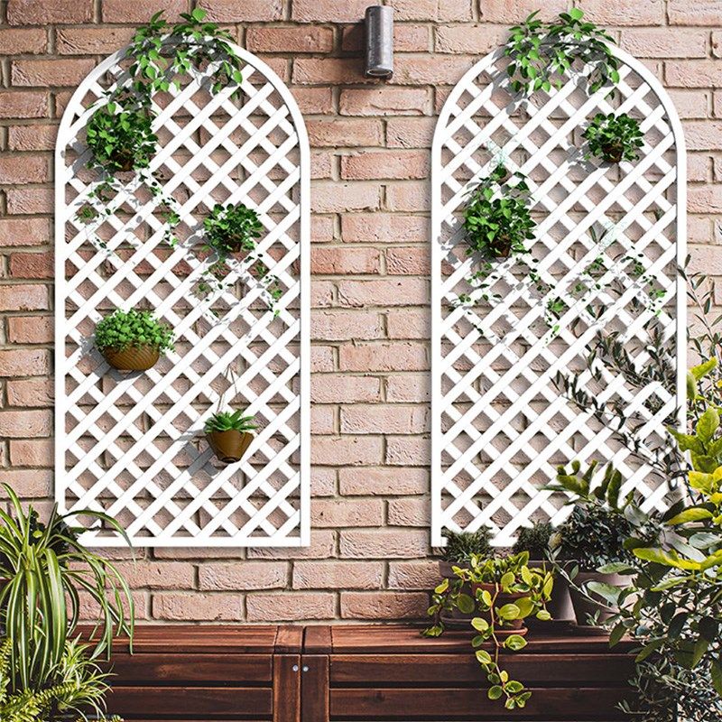 塑木白色半圆栅栏防腐围栏护栏篱笆实木户外花园阳台装饰爬藤花架