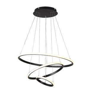 led吸顶灯客厅灯卧室灯吧台三环吊灯餐厅灯鱼线吊灯加亮遥控灯具