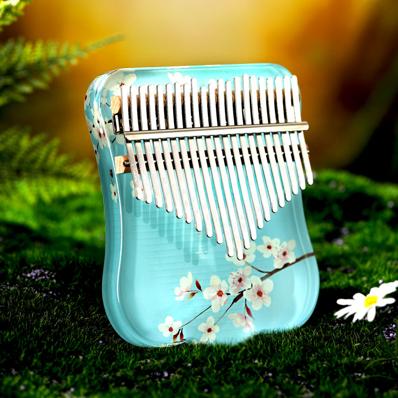 21音UV卡林巴琴拇指琴手指钢琴指姆琴水晶透明初学儿童乐器