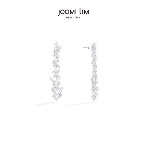JOOMiLiM茱蜜魅力方钻垂坠耳饰轻奢长款时尚小众设计耳钉女高级感