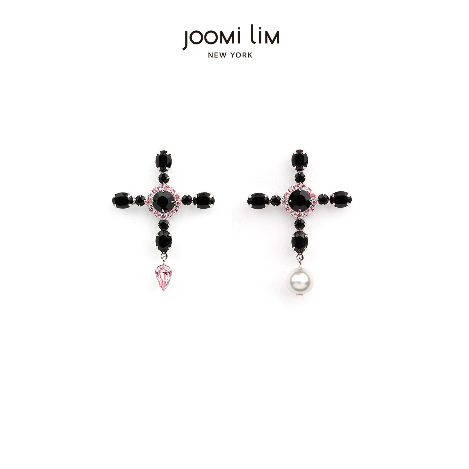 JOOMiLiM茱蜜商场同款唯心主义十字耳饰S925银耳钉时尚小众