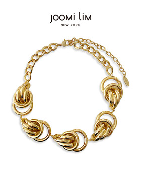 JOOMILIM茱蜜商场同款多梅尼卡项链极简法式夸张复古锁骨链女轻奢