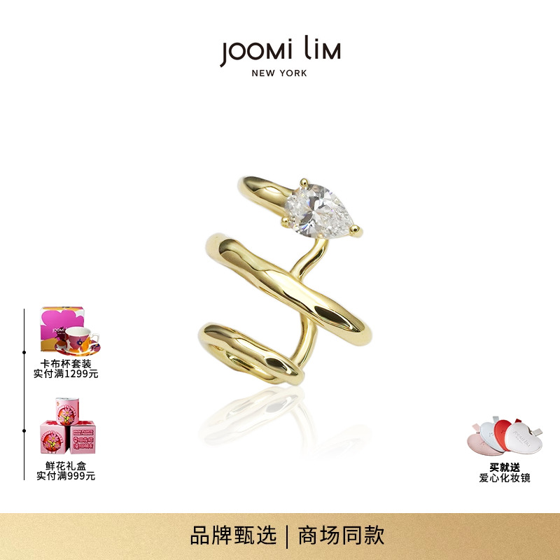 JOOMiLiM茱蜜商场同款永恒蛇环环绕无耳洞耳骨夹本命年耳饰925银