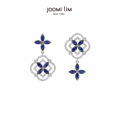 JOOMiLiM茱蜜商场同款谢利之星不对称耳饰女S925银饰花朵送礼大气