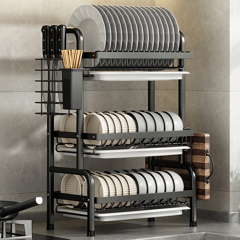 厨房家用多功能放碗架碗筷收纳盒碗柜置物架碗碟碗盘收纳架沥水架