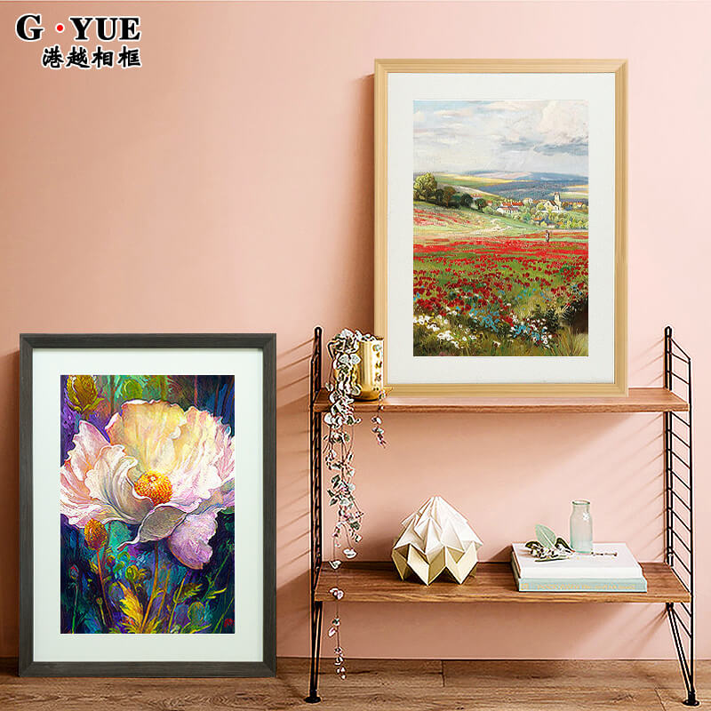 现代实木油画框外框定制数字油画框装裱木框挂墙任意尺寸定做