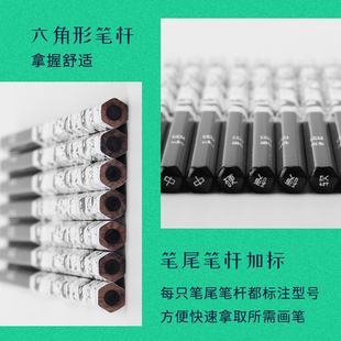 米娅怪诞炭笔素描铅笔碳铅软性速写碳笔美术生专用米亚联考状元六