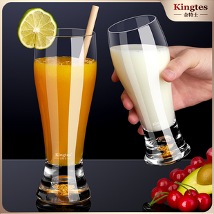 水杯高颜值透明水晶玻璃杯子加厚简约喝冷饮果汁啤酒饮料杯牛奶杯