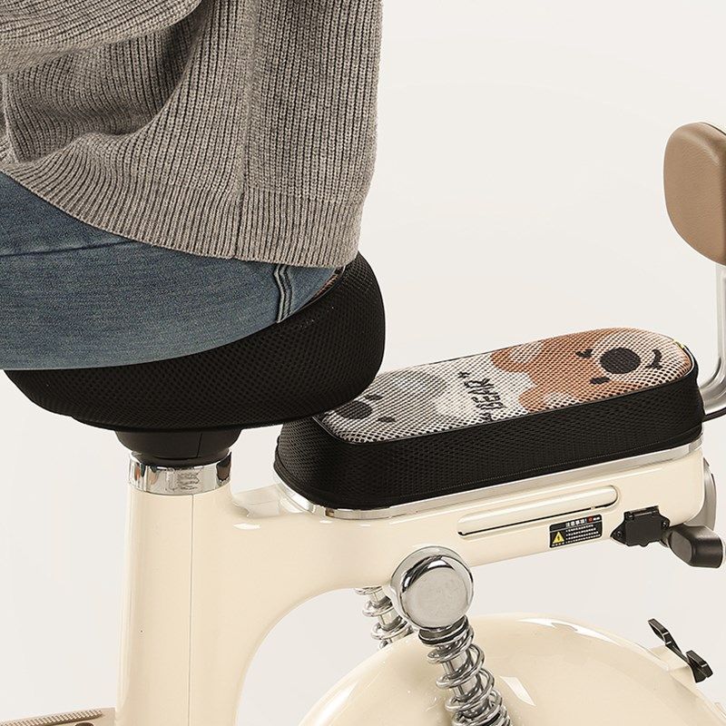 电动自行车坐垫套3D网防晒防水后座四季雅迪绿源座套保护套罩隔热