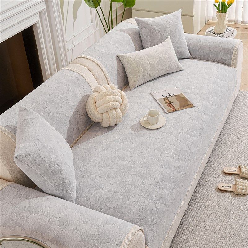 奶油风法式沙发垫防滑一片式全盖万能盖布直排沙发专用四季坐垫子,居家布艺,沙发垫,淘宝优惠券,粉丝福利购,淘宝优惠卷