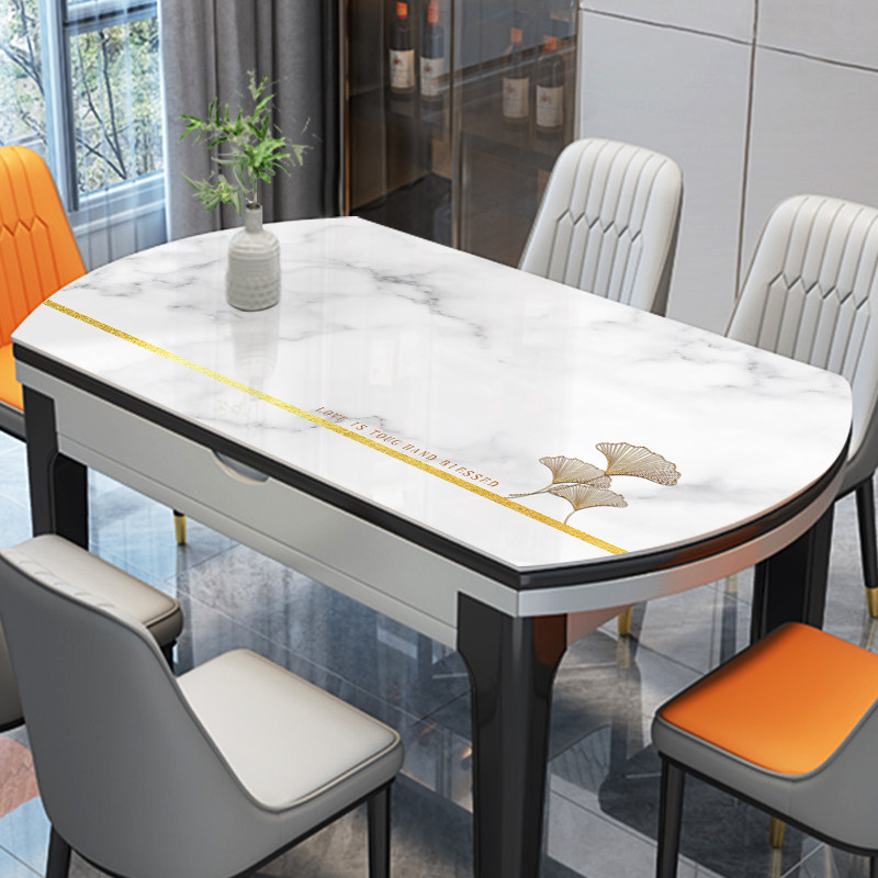 椭圆形桌垫免洗防油防水防烫pvc软玻璃桌面保护仿大理石餐桌桌布,居家布艺,桌布,淘宝优惠券,粉丝福利购,淘宝优惠卷