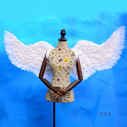 天使翅膀羽毛装饰橱窗成人模特演出拍摄翅膀摆件影楼婚庆表演