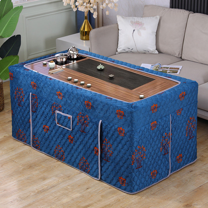 新款电烤炉长方形烤火罩桌罩桌面办公室茶几桌布保暖加厚棉罩套子