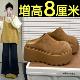 8CM～厚底增高勃肯包头半拖鞋 一脚蹬懒人博肯鞋 外穿2025秋季 新款