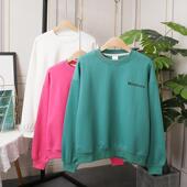 套头卫衣女2025春秋新款 学生宽松ins潮纯棉圆领无帽百搭长袖 上衣