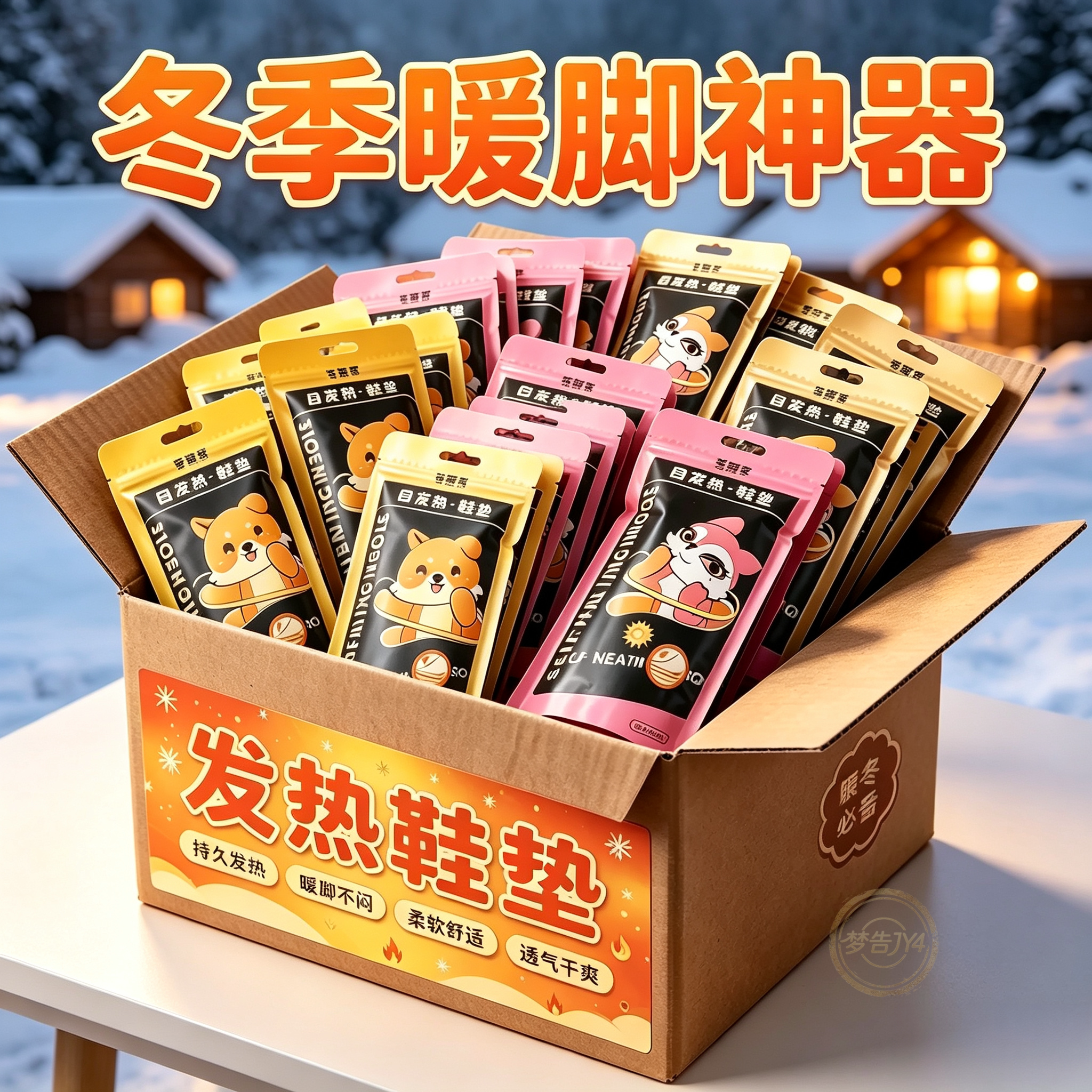 成人自发热鞋垫暖脚底行走冬季