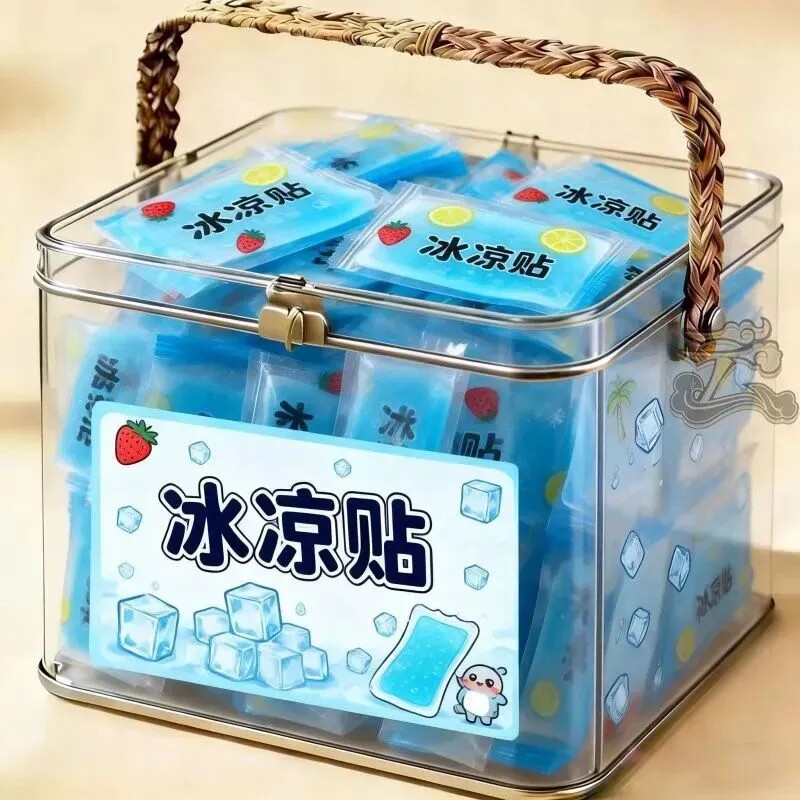 降温冰凉贴冰贴清凉降温学生夏季解暑神器手机散热夏天冰敷水果味
