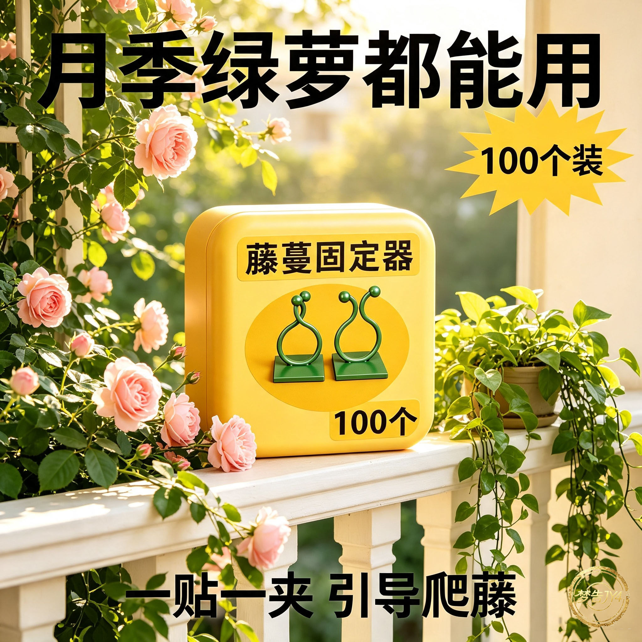 多功能绿箩爬墙固定器花卉绿植攀爬夹子爬藤杆爬墙固定器攀爬器
