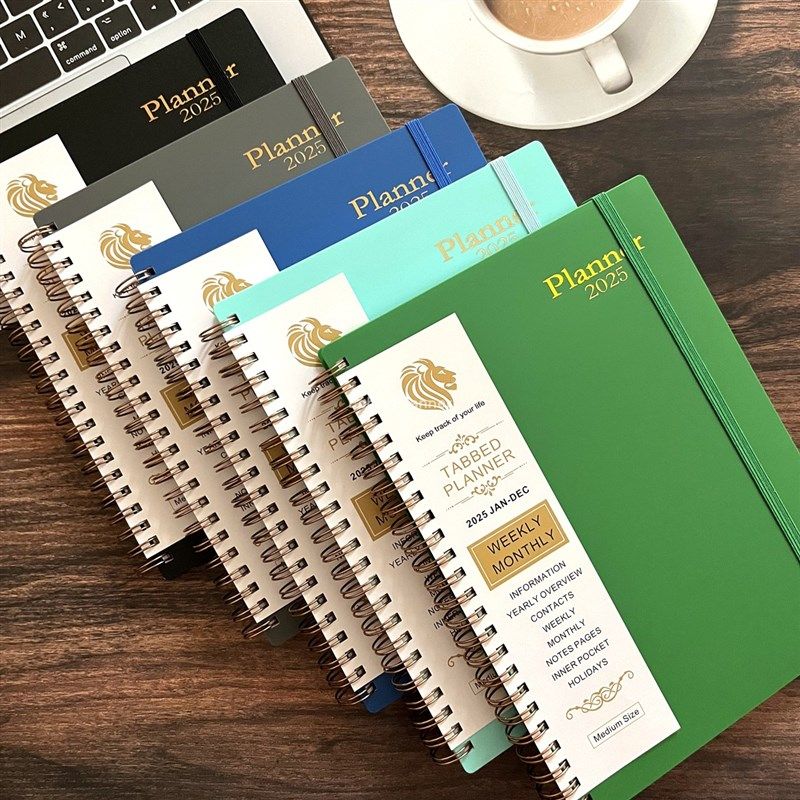 2025 Planner英文日程本行事曆A5月计划本周计划规划师笔记本线圈