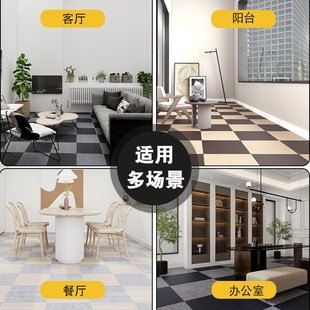 拼接地毯自粘客厅卧室爬行垫床边满铺方块防滑地垫房间办公室书房