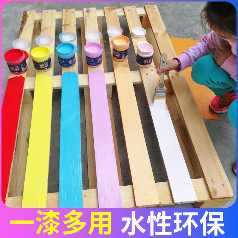 A947水性木器漆旧家具翻新自刷改色油漆白色黑色防水透明清漆