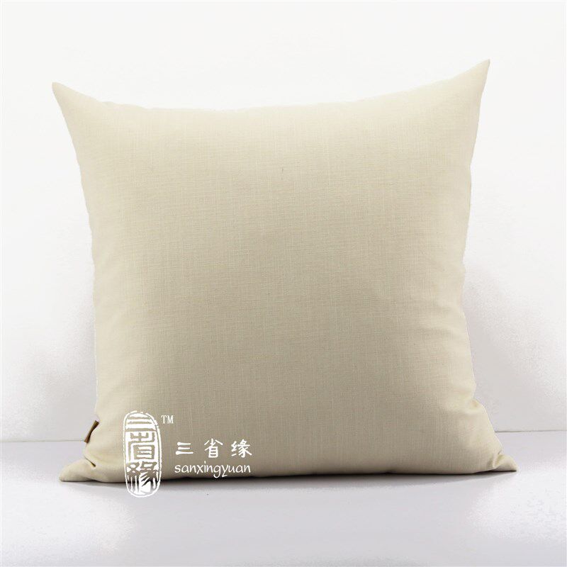 蜀葵 成品丝带绣抱枕靠垫午睡枕居家靠包沙发大靠背套 不含芯