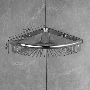 全铜三角蓝浴室置物架壁挂墙角四方蓝厕所卫生间转角网篮收纳架