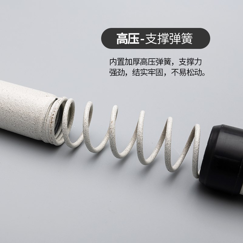 加厚型免打孔窗帘杆阳台伸缩杆白色卧室弹簧撑杆不钻孔杆子20新款