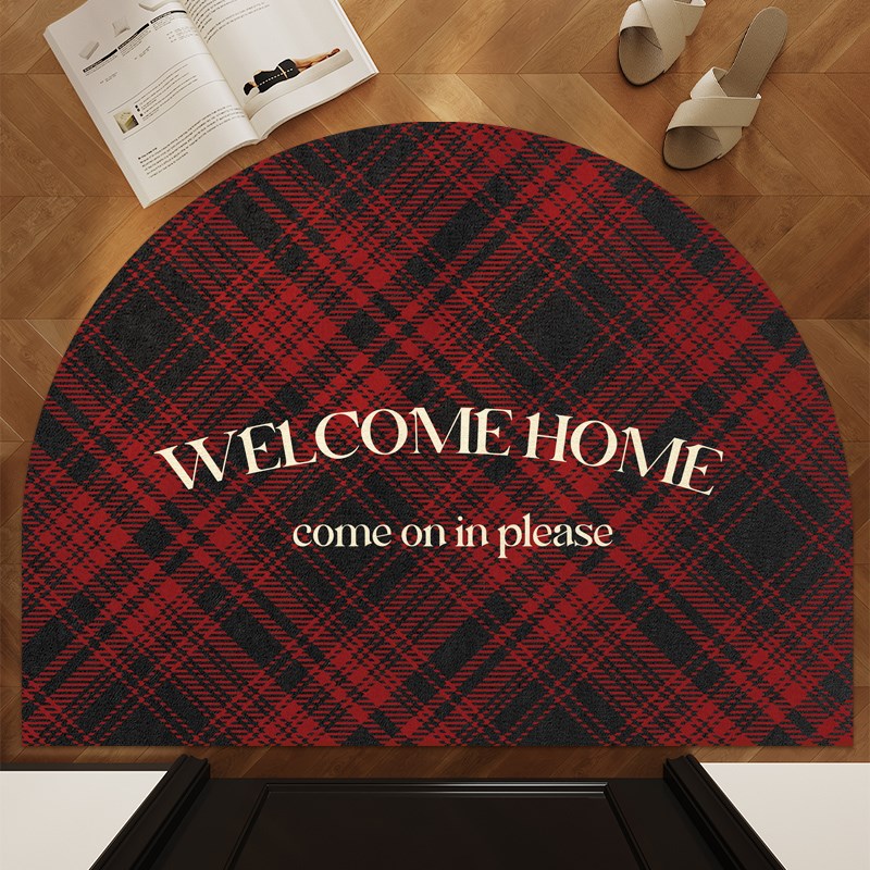 丝圈入户门垫中古进门地毯耐脏防滑半圆玄关蹭土刮沙大门口脚垫子