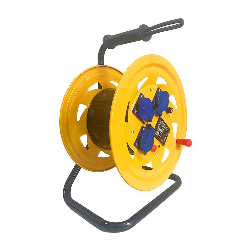 防尘防水电缆盘卷线盘2*2.5拖线盘轮铁加厚收线轮纯铜电缆延长线