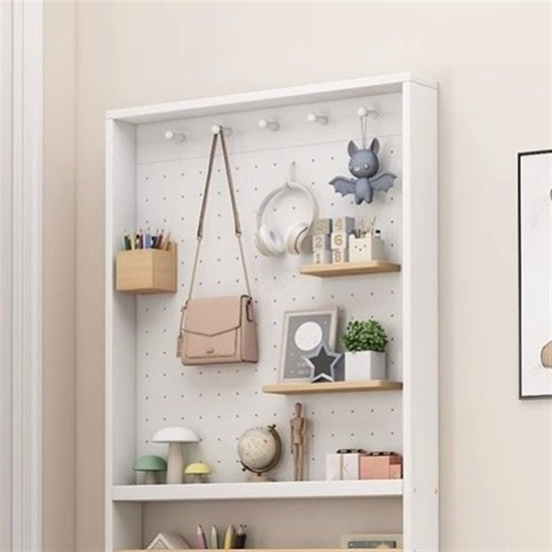 超薄门后收纳架洞洞板置物架书架卧室定制新款壁挂式夹缝实木书架