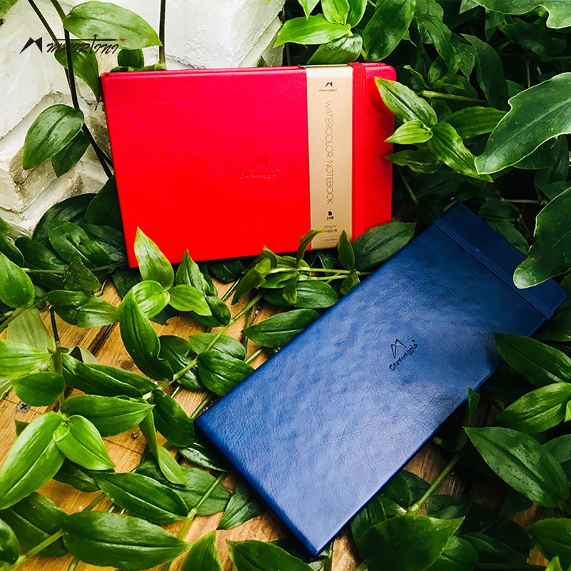 马蒂尼卡拉瓦乔水彩本艺术家级手账本 300g全棉浆 随身旅行长条本