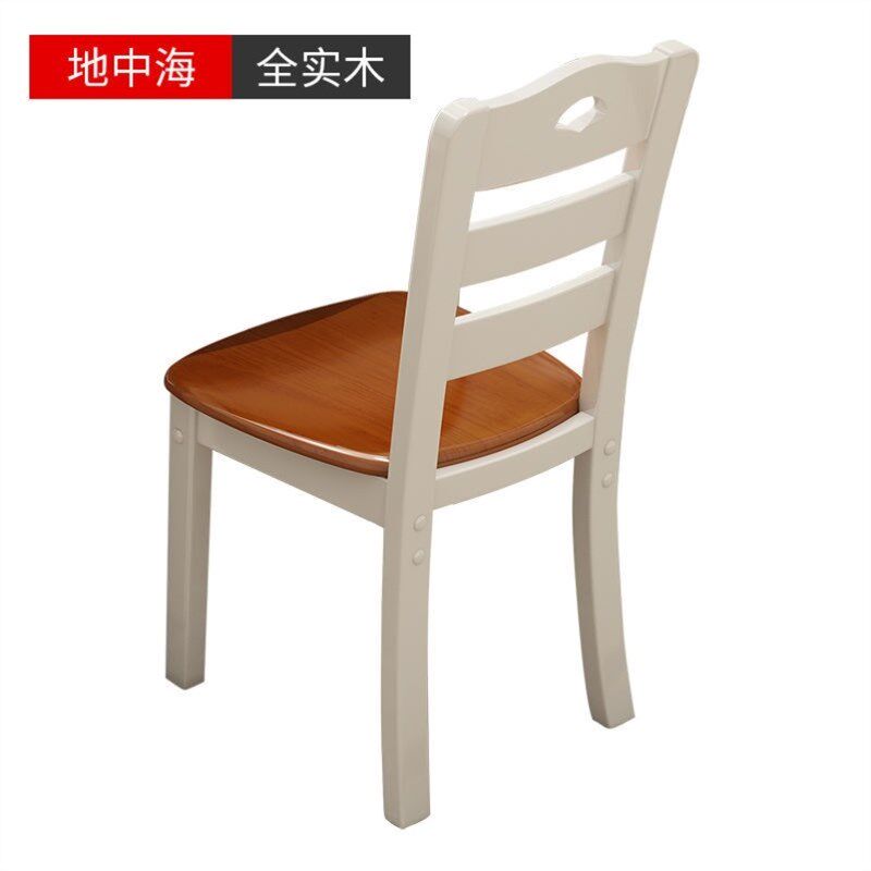 全实木餐椅靠背椅子家用白色简约现代中式原木凳子酒店饭店餐桌椅