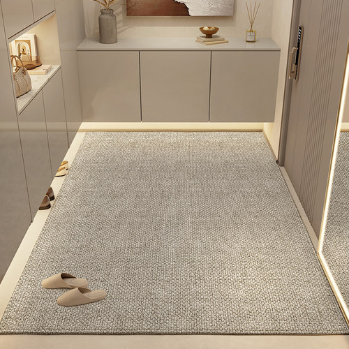 进户门地垫家用耐脏防滑大门门口脚垫子原木风入户地毯可裁剪地垫