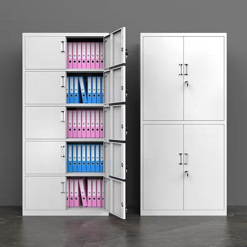 铁皮文件柜办公室资料钢制柜带锁加厚档案财务凭证柜矮柜储物柜