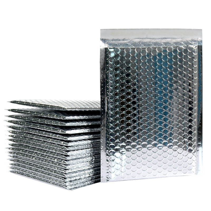 银色镀铝膜气泡袋服装防水泡泡袋加厚防震包装袋快递打包信封袋子