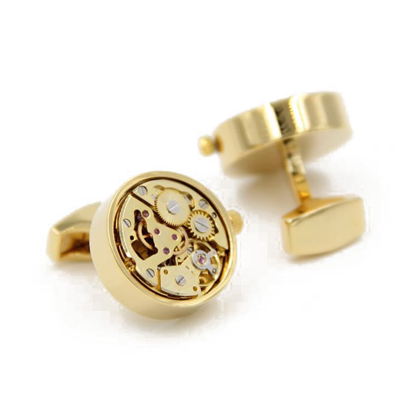 法式袖扣袖钉质感男士机芯机械袖扣衬衫商务衬衫袖扣婚礼商务