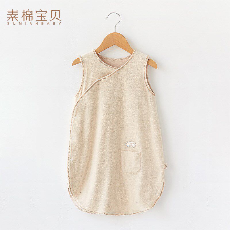 婴儿睡袋宝宝春夏季无袖薄款新生儿细毛巾婴幼儿夏天防踢被
