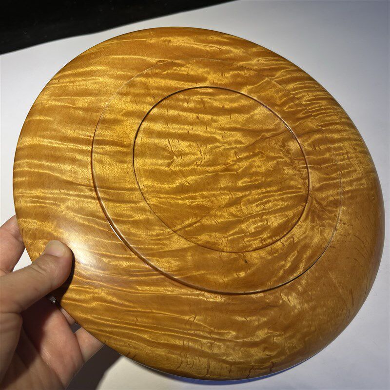 金丝楠木果盘圆盘实木工艺礼品托盘木制品手工制作礼品家居饰品