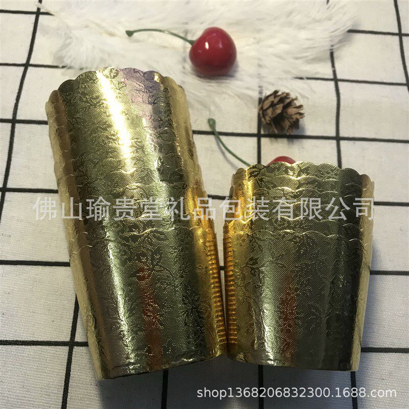 金/银/红/蓝/紫 7色可选铝箔婚礼 蛋糕纸杯 中号耐高温